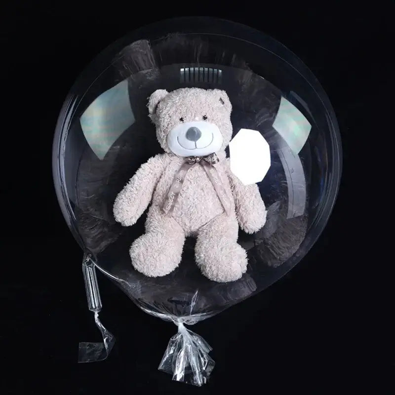 Large Wide Neck Transparent Bobo Balloon Flower Bouquet Doll Snack