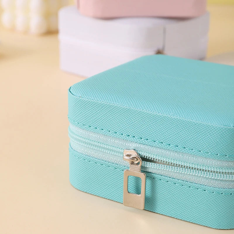 View details for Portable Jewelry Storage Box Travel Organizer Jewelry Case Leather