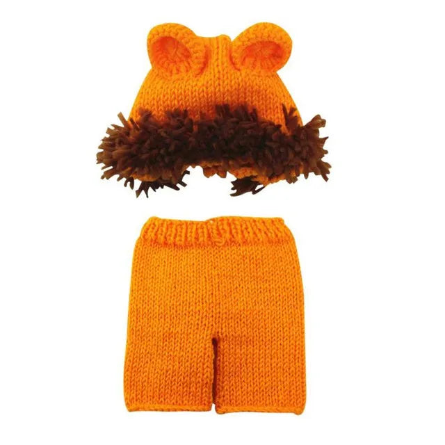 Animal Style Newborn Baby Crochet Halloween Costumes Photography Props Handmade Knit Mickey Outfit Sleepy Owl Frog Baby Gift South Bay Evans General Store