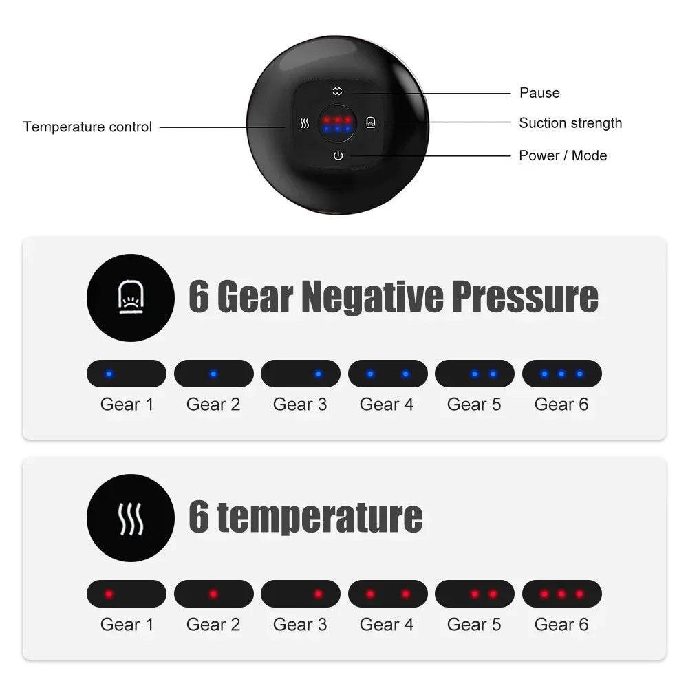 Professional Suction Cup Massager Electric Vacuum Cupping Therapy Gua