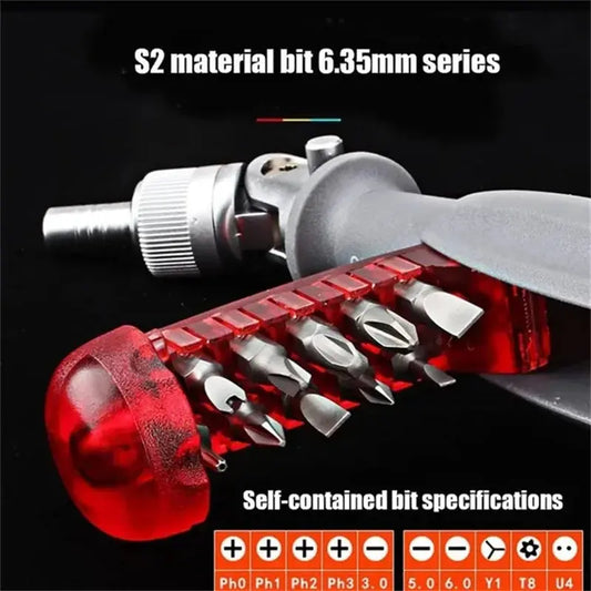 1pc 11 In 1 Ratcheting Multitool Screwdriver Multi-functional Magnetic Screwdriver Professional Angle Screwdriver Repair Tool AE Global Hand Tools Store