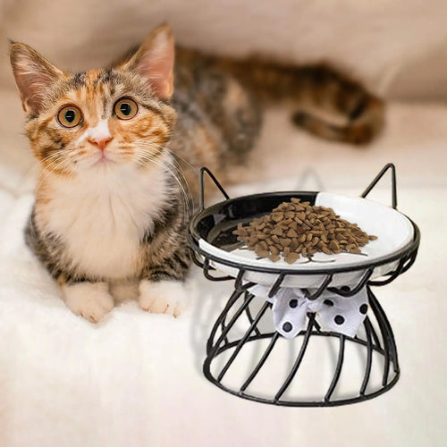 Cat Bowl Dog Bowl Pet Food Water Feeder Drinker Cat Raised Elevated