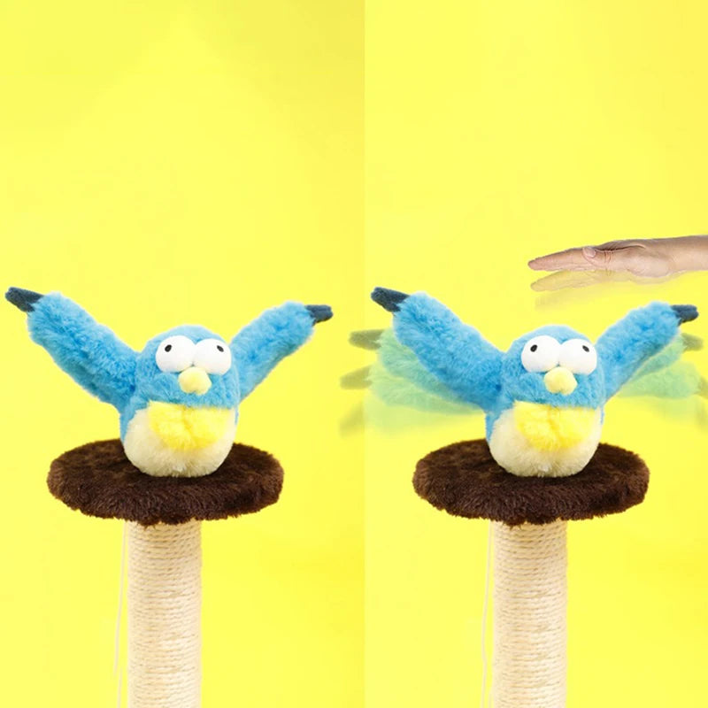 Interactive Cat Toys Rechargeable Flying Bird Cat Toy Chirping