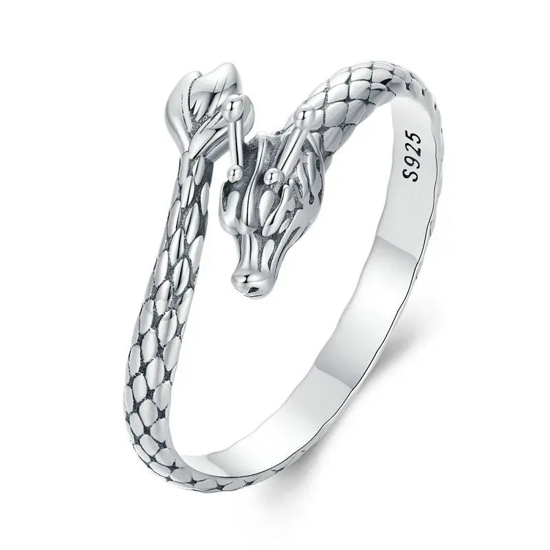 Adjustable Rings Real 925 Sterling Silver Stackable Engagement Zircon Open Size Rings For Women Jewelry