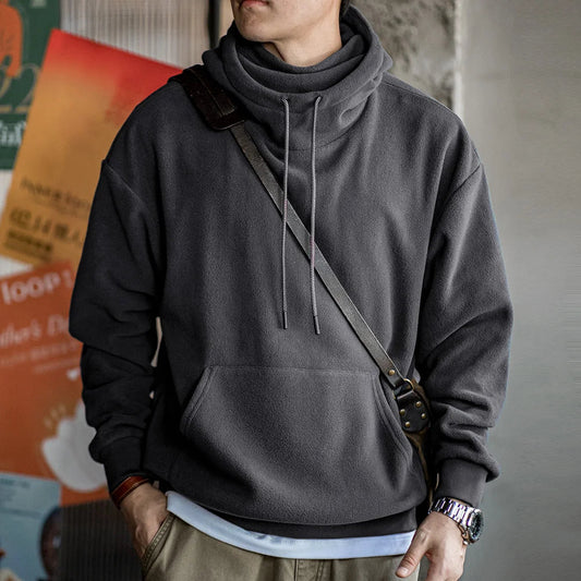 Maden Casual Polar Fleece Hooded Sweatshirt Solid Color Windproof AliExpress