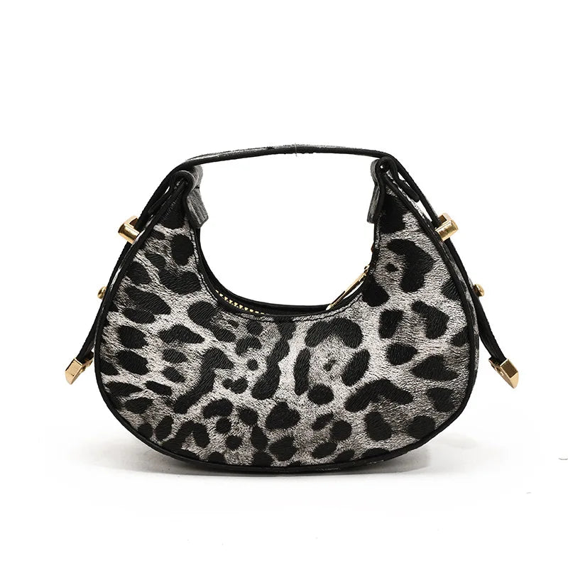 Fashionable Women's Bag, Chic Mini Tote Bag Temperament Leopard PU Leather Handbag Purse for Women Evening Party Date Daily Wear