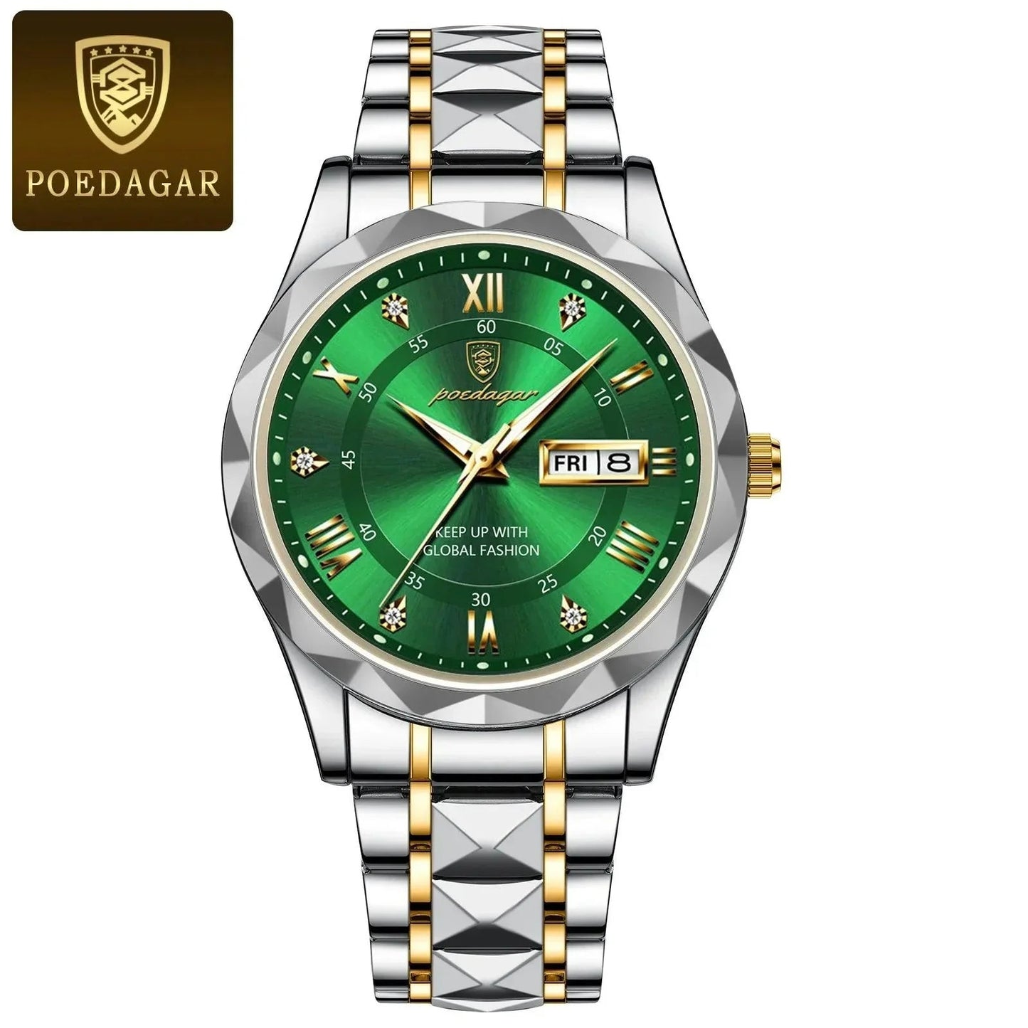 Luxury Business Watch Stylish Waterproof Luminous Timepiece POEDAGAR Official Store