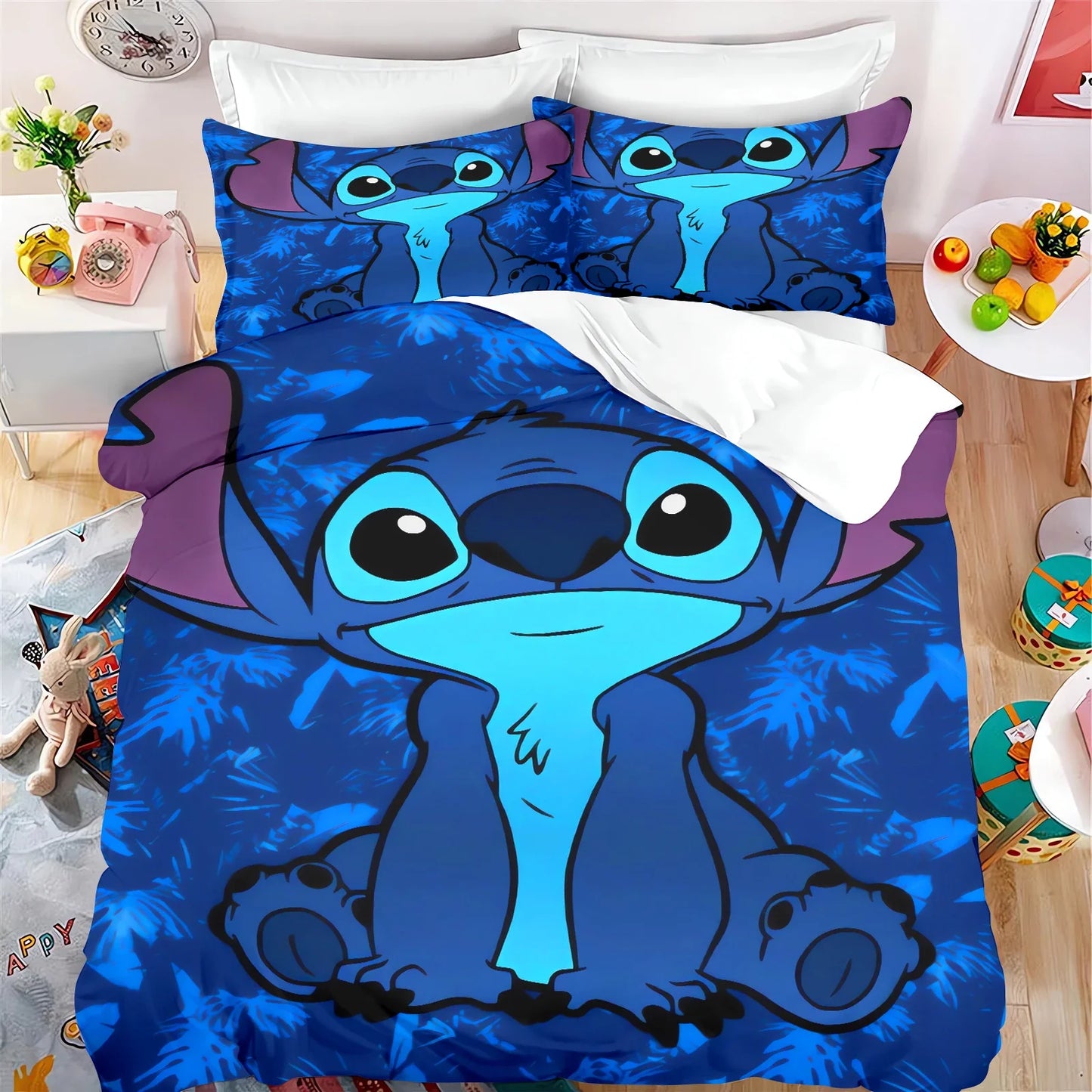 MINISO Cartoon Duvet Cover Set - 3 Pcs, Printed, Home