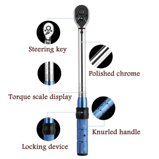 5-60N.m Torque Wrench 3/8 Inch Square Drive Torques Key ±3% High Precision Torque Wrench Professional Bicycle Automotive Tool Stone's Store