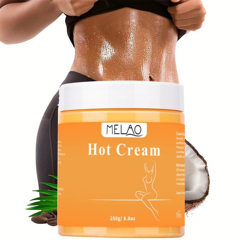 MELAO Hot Cream Massage Gel - Natural and 87% Organic Anti Cellulite