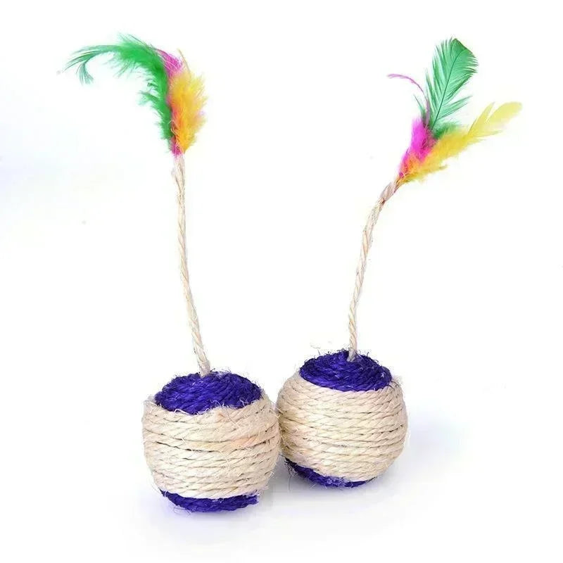 Pet Toys Sisal Scratching Ball Training Interactive Toy for Kitten Pet