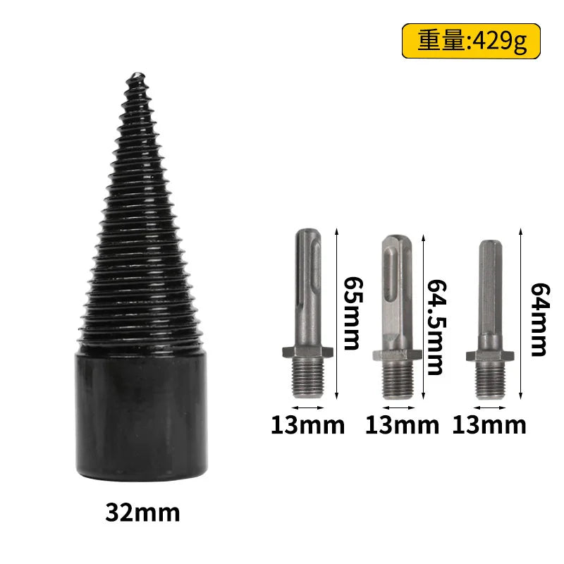 WoodCrack Pro Drill Set – Fast, Easy Firewood Splitting