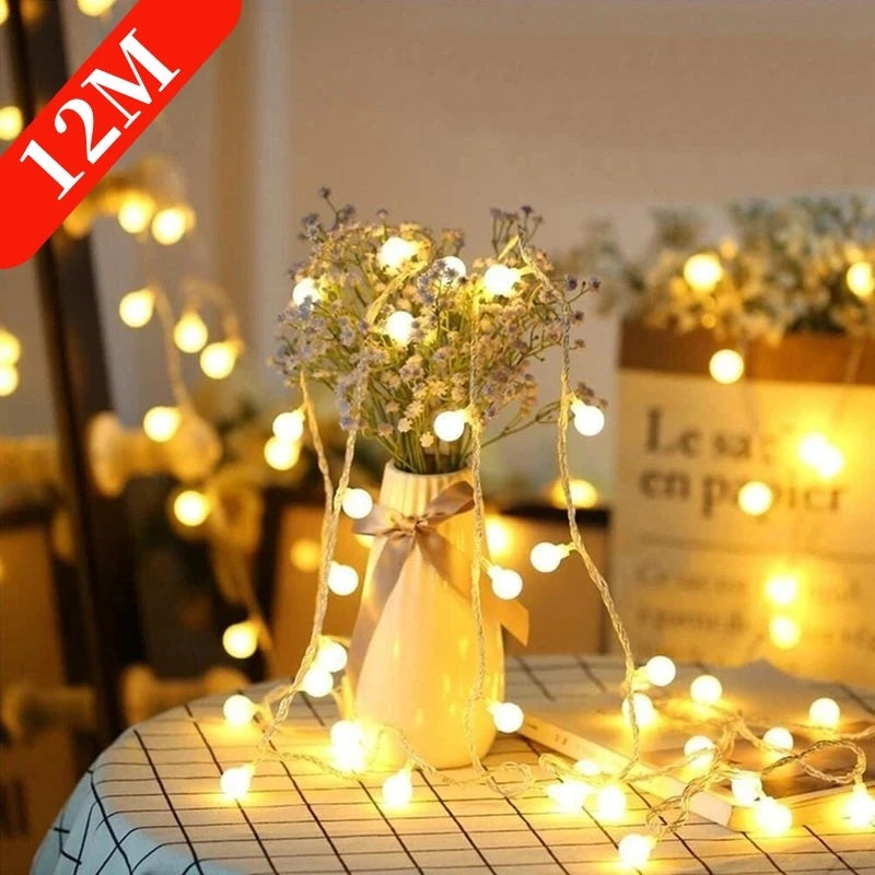 10M USB/Battery Power Ball LED String Lights Garland Lights Outdoor