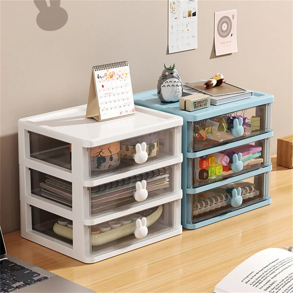 Transparent Desk Organizer Drawer Cute Plastic Clear Organizing Boxes