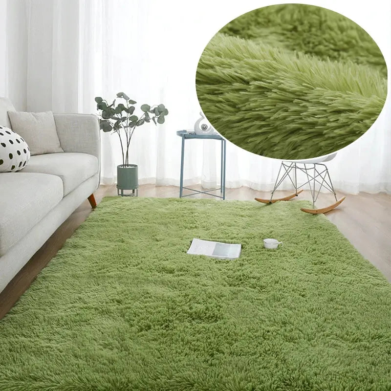 RainbowCloud Plush Rug – Soft, Fluffy & Vibrant! Happier so luckly Store