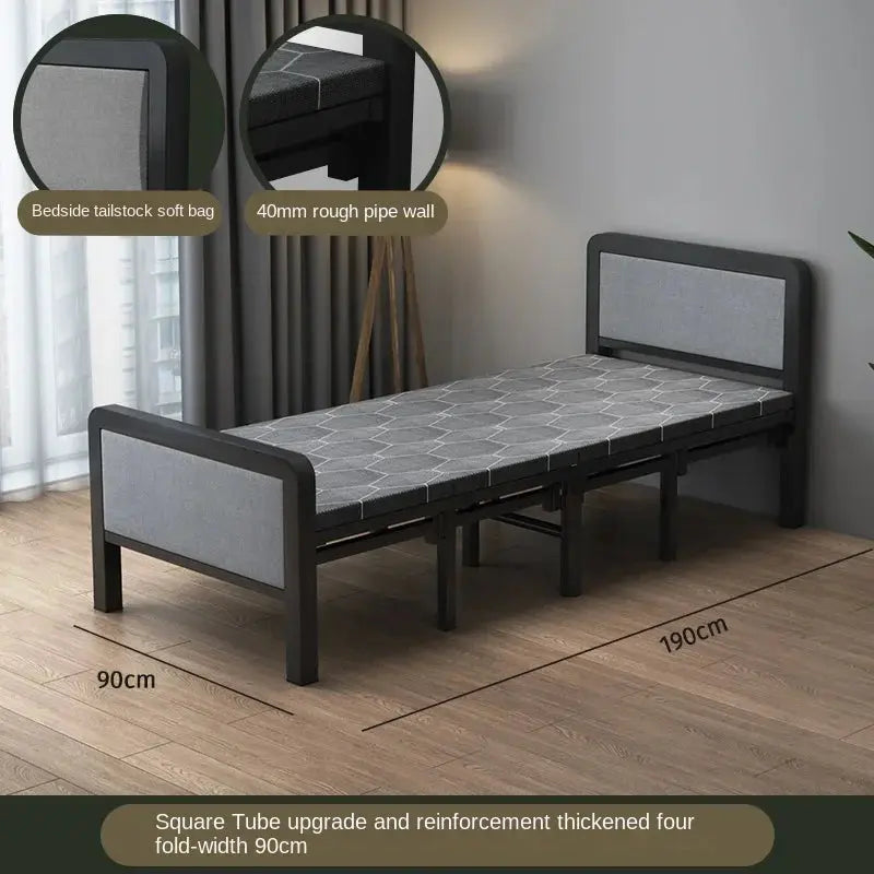 *Folding Bed Double Home Simple Rental House Noon Break Bed Office AliExpress