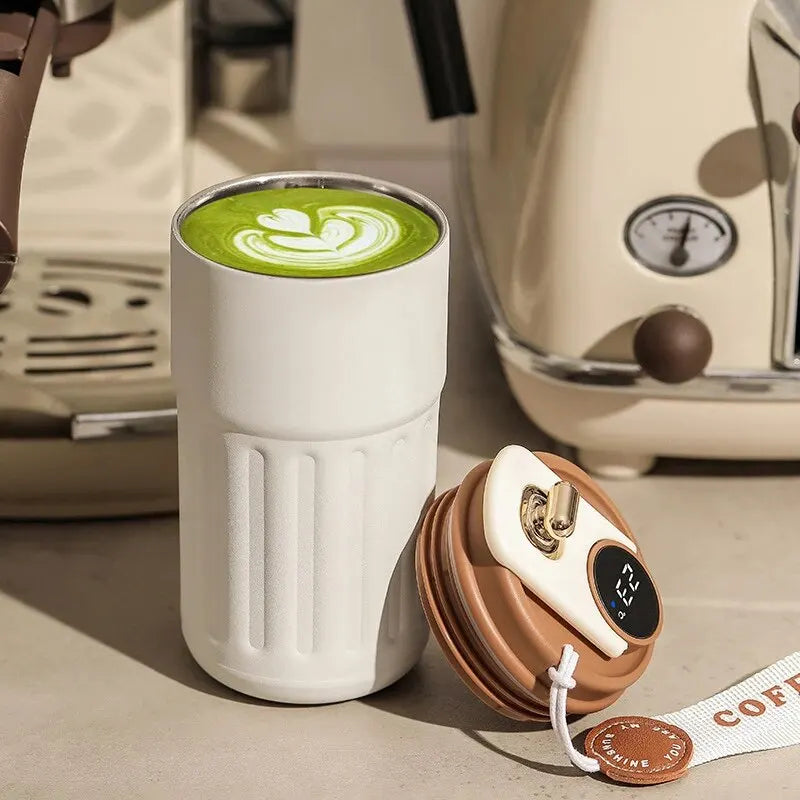 Display temperature coffee cup stainless steel insulation cup high