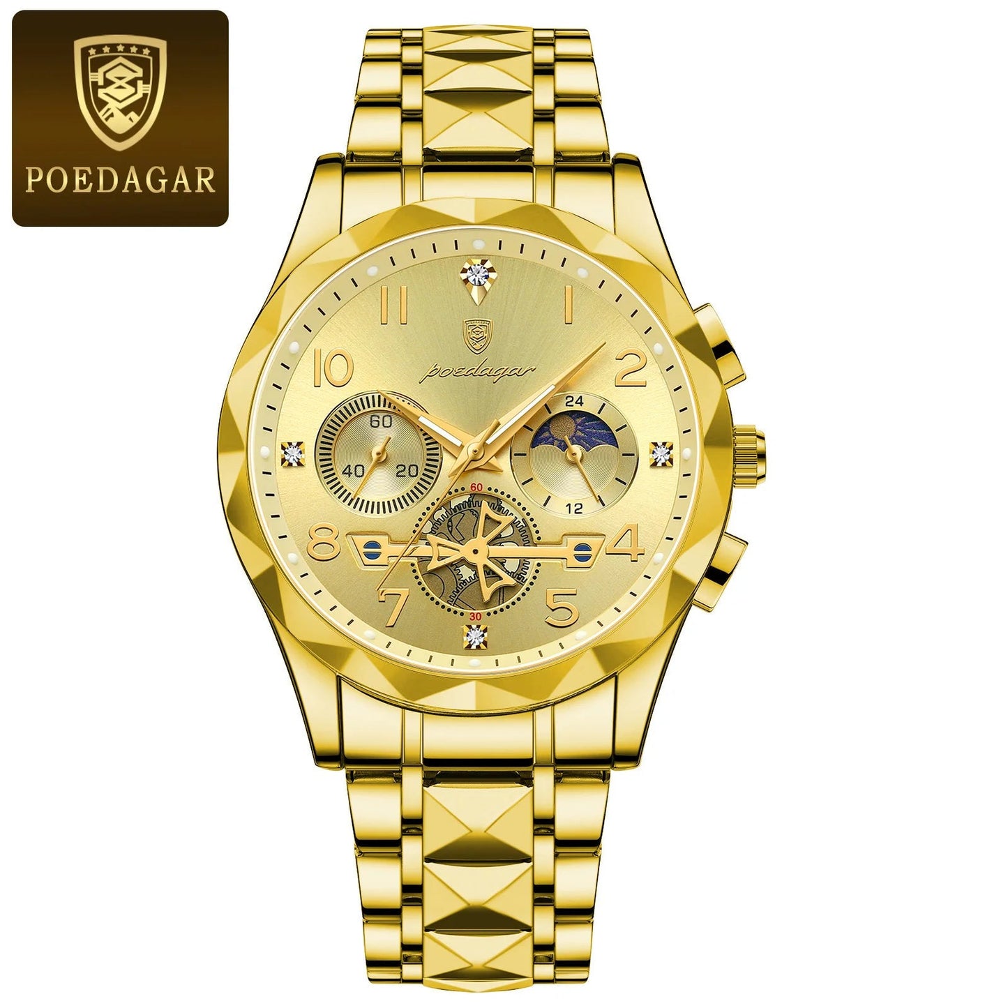 Luxury Business Watch Stylish Waterproof Luminous Timepiece POEDAGAR Official Store