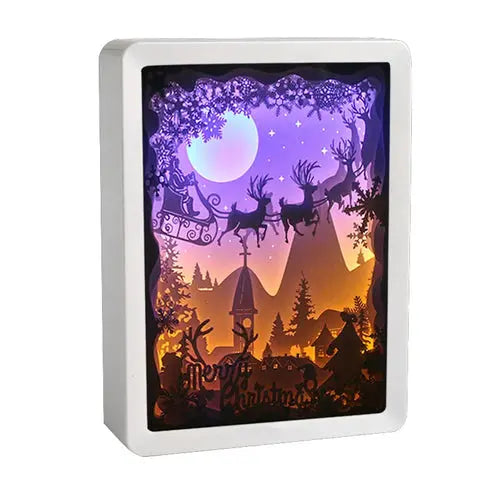 Howl's Moving Castle Anime Paper-Cut Light Decor - 3D Shadow Box Lamp
