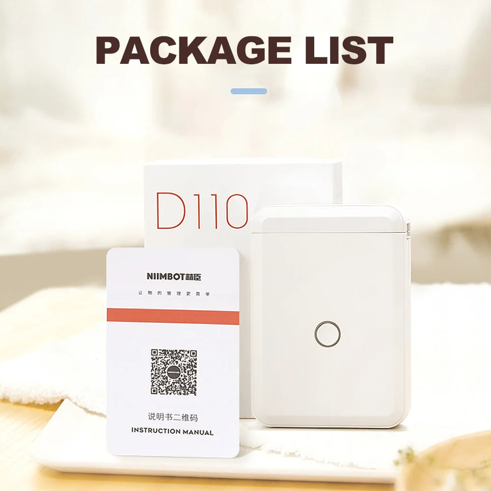Niimbot D110 Portable Mini Printer Thermal Adhesive Sticker Label