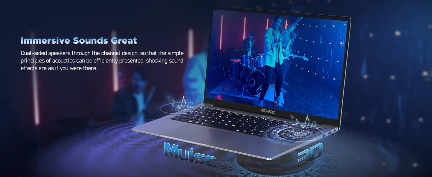 ACEMAGIC Gaming Notebook AMD Ryzen 7 5700U(Beat i7-1265U)Backlit Laptop Keyboard RAM 16GB NVME SSD 512GB 16.1" Full HD 1920x1080