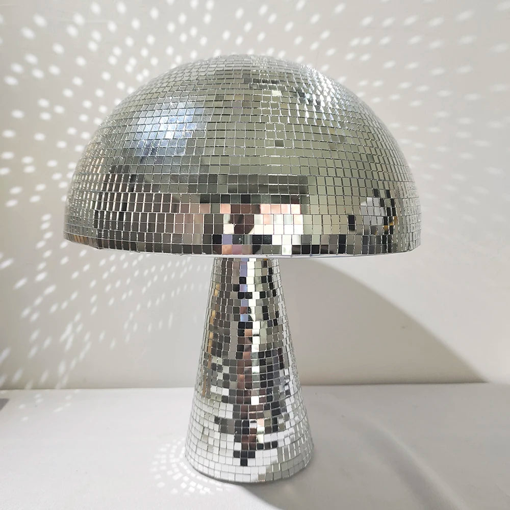 Retro Reflective Mushroom Shape Disco Mirror Ball DJ Light Modern Home