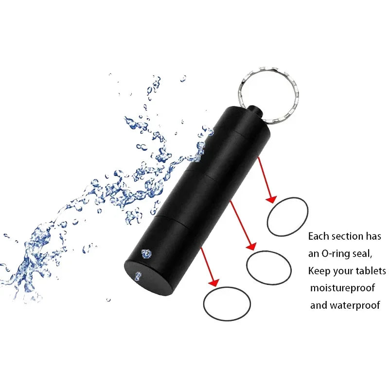 Portable Mini Pill Box - Waterproof and Sealed Organizer