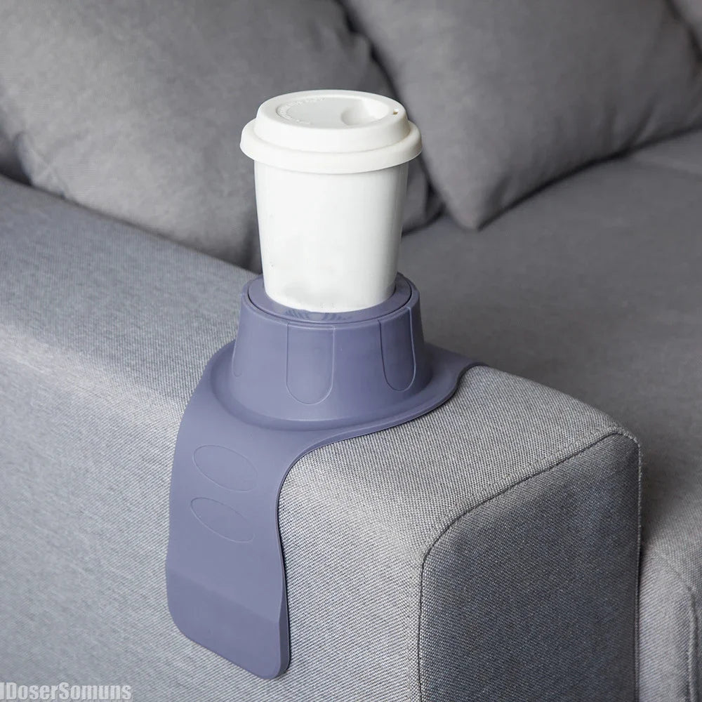 New Silicone Sofa Storage Tray Armrest Stand Cup Holder Drink Coaster