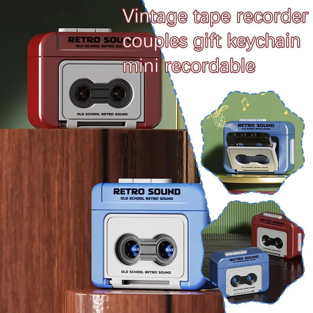 Mini Retro Cassette Recorder Cassette Tape Keychain Couple Gift