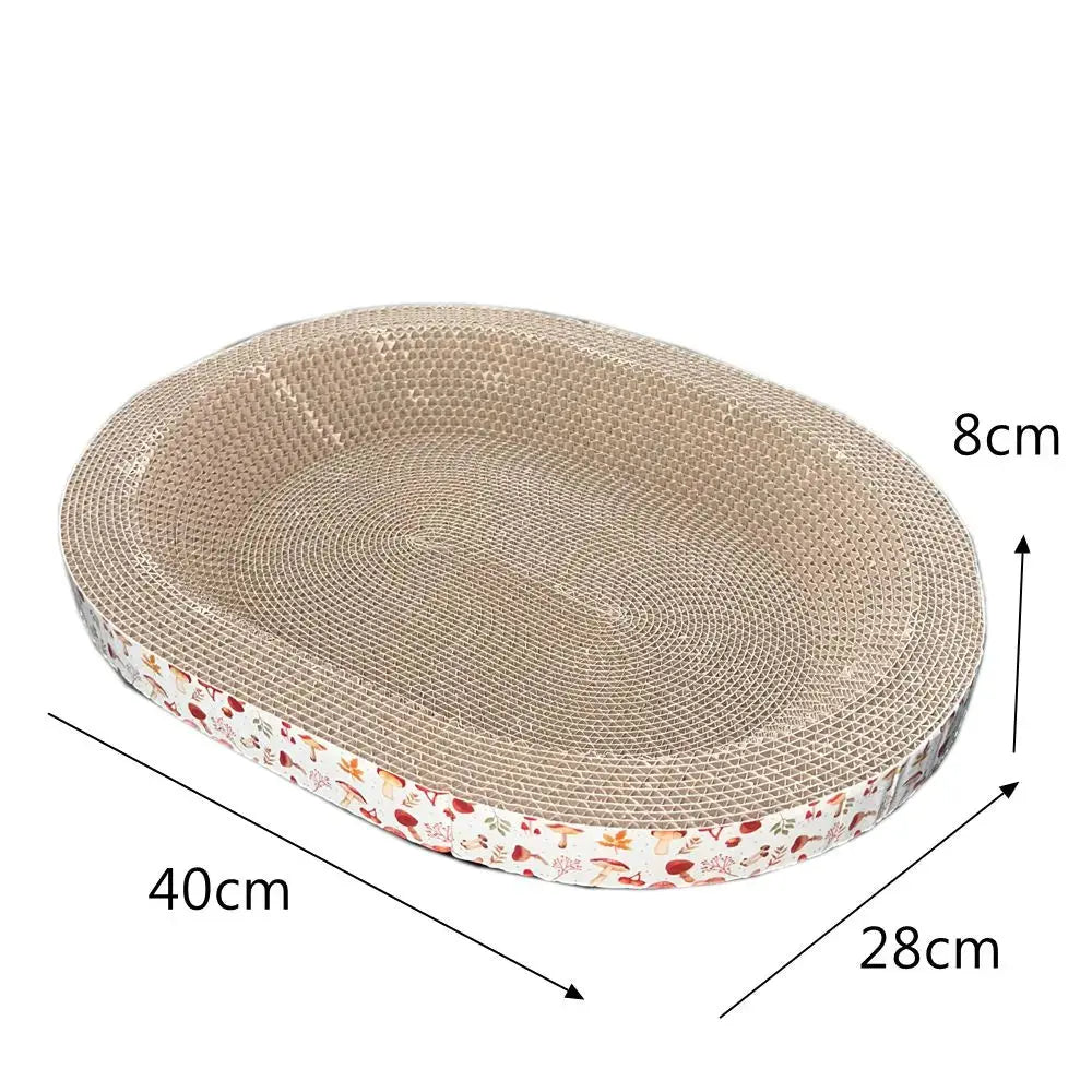 Cat Scratcher Bed Corrugated Oval Shaped UIYlike Store