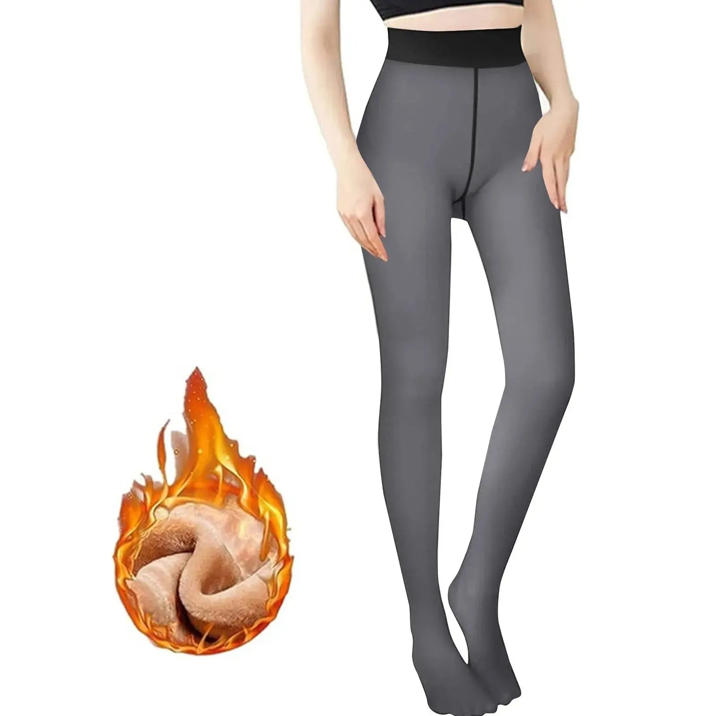 Fleece Lined Tights Women Pantyhose Thermal Pantyhose For Women Winter Panty Skin Black Effect Stockings Women's Thermal Sock Little Joise Store