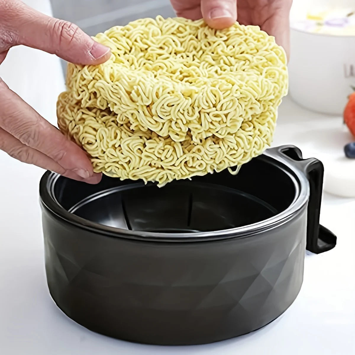 Microwave Ramen Bowl Cooker Set - Wheat Straw Instant Noodles Bowl