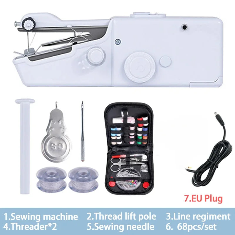 Portable Sewing Machine Manual Domestic Sewing Machine Presser Foot Handheld Rope-free Electric Quick Build DIY Apparel Supplies