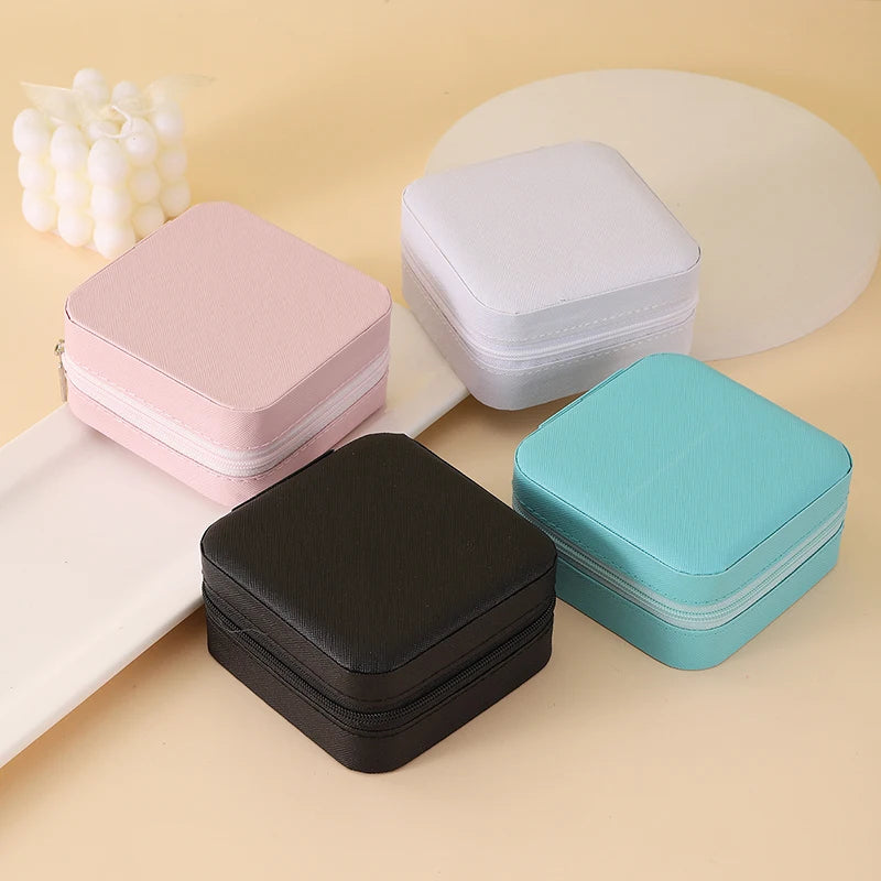 View details for Portable Jewelry Storage Box Travel Organizer Jewelry Case Leather