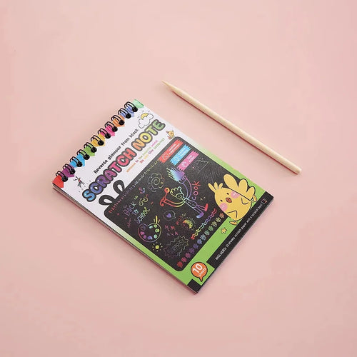 Montessori Scratch Painting Note Scratch Art Paper DIY Children Magic