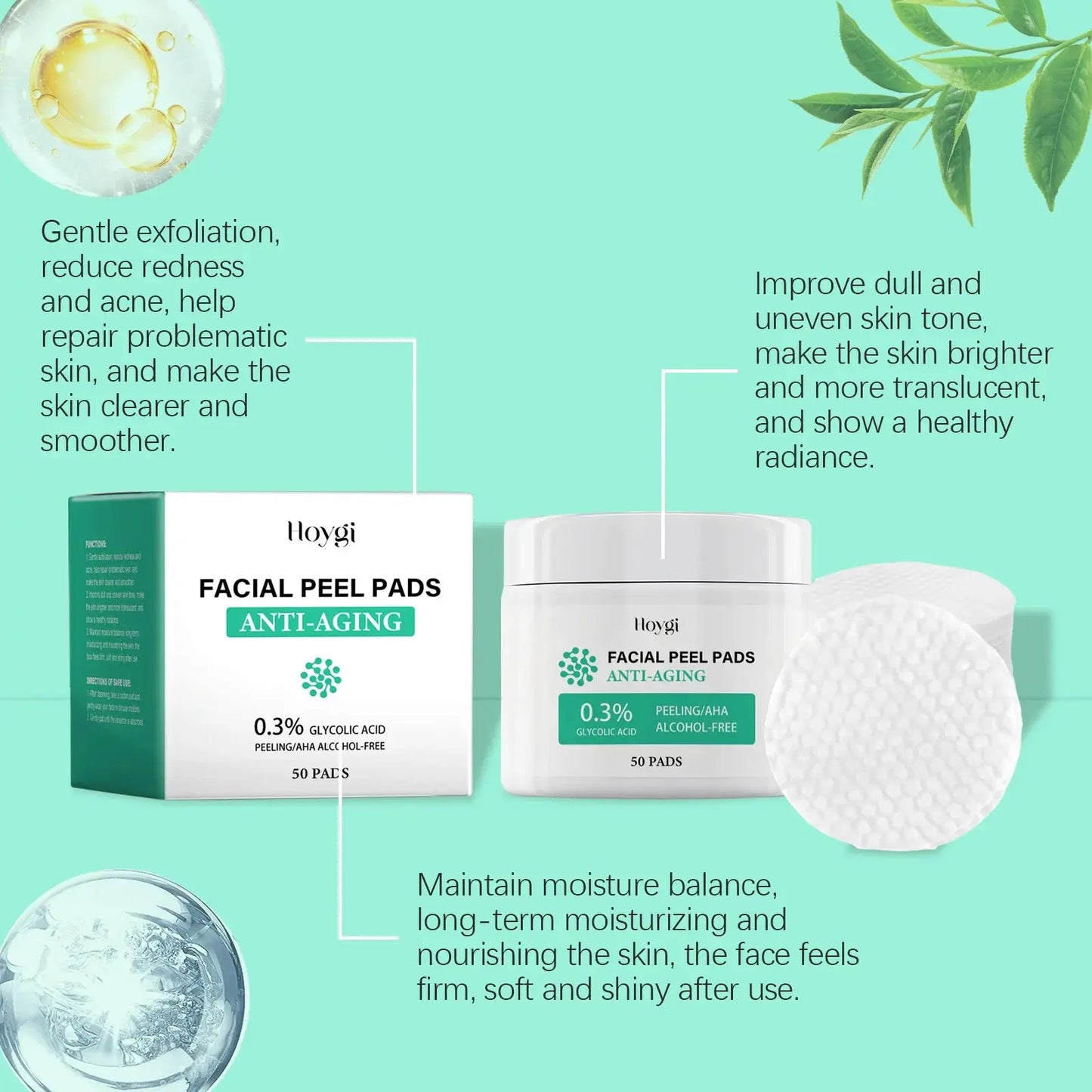 ClearGlow Pads – Exfoliate, Hydrate, Conquer Acne! Hoygi Skin Care Store