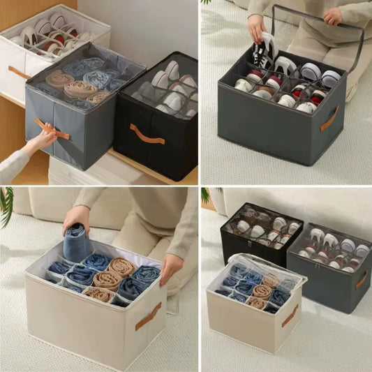 Neat Feet: Fabric Shoe Organizer Storage Box