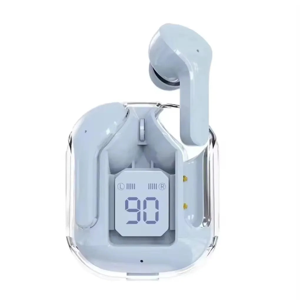 TWS Wireless Bluetooth Earphone Noise Canceling HiFi Stereo Sport Headphones with Digital Display Transparent Charging Case Lauzudan Global Store