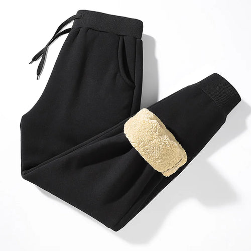7XL Men Winter Warm Thicken Sweatpants Mens Joggers Pants Fleece