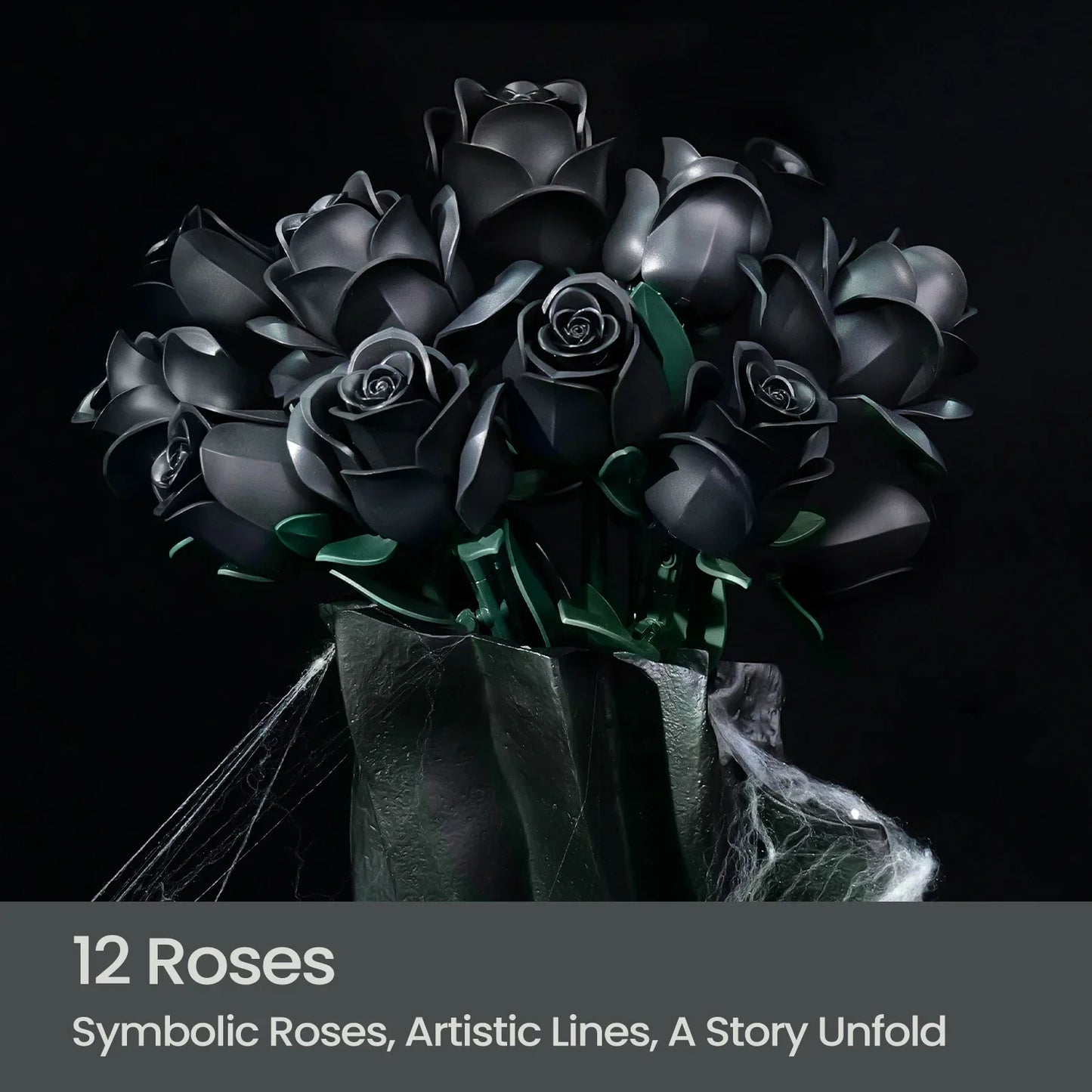 Eternal Elegance – Black Rose Block Bouquet