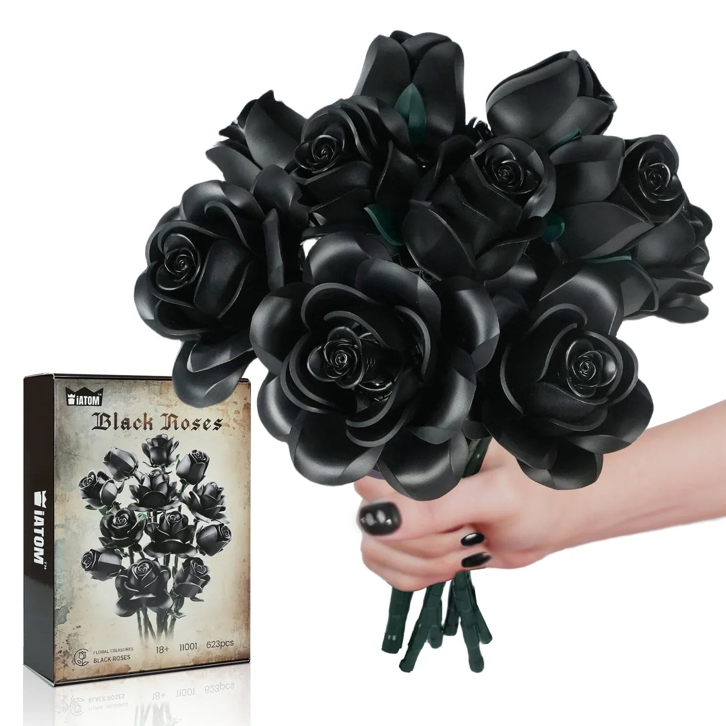 Eternal Elegance – Black Rose Block Bouquet