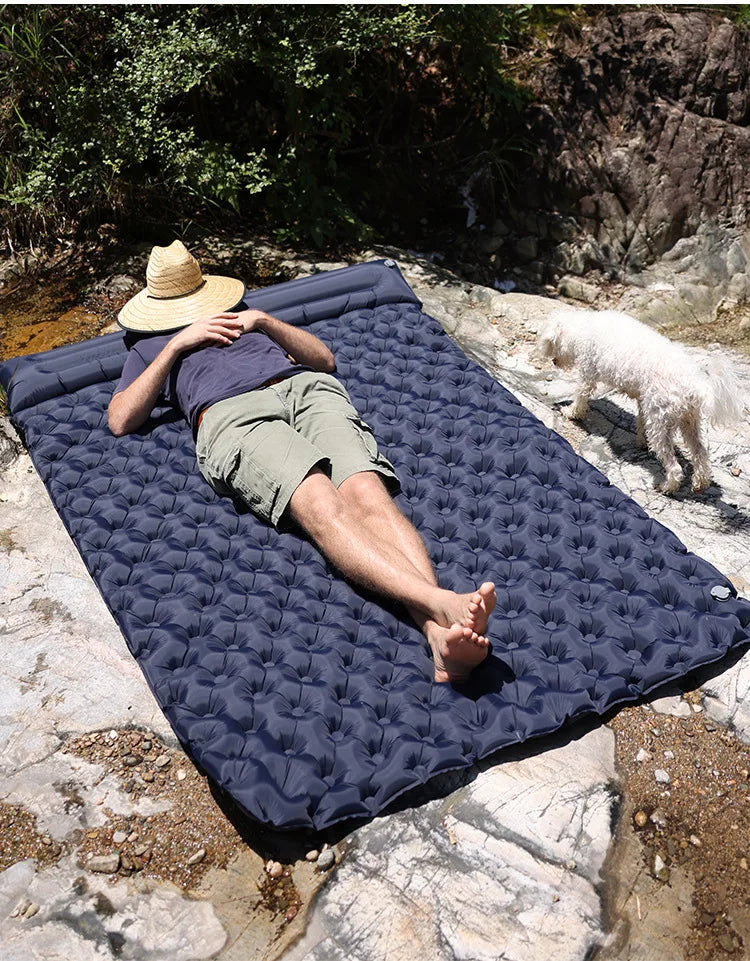 Double Sleeping Pad Outdoor Camping Double Inflatable Mattress Extra