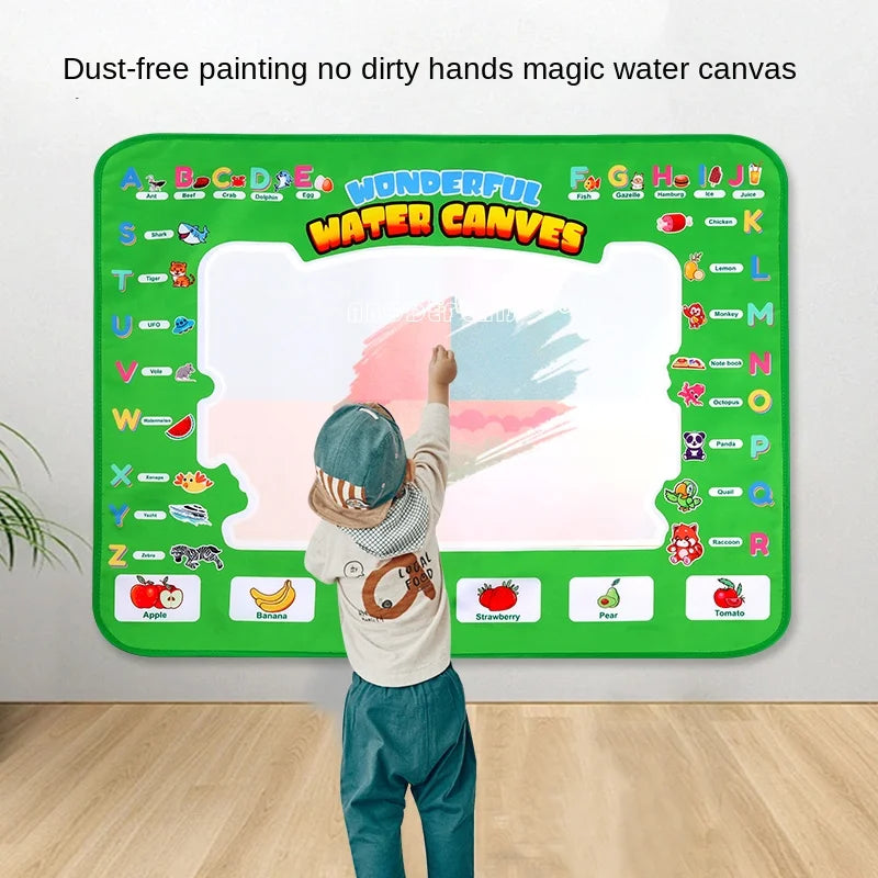 150X100cm Magic Water Canvas Graffiti Drawing Board Repeatedly Doodle Water Painting Carpet Reusable Drawing Mat Kids Toy Gift