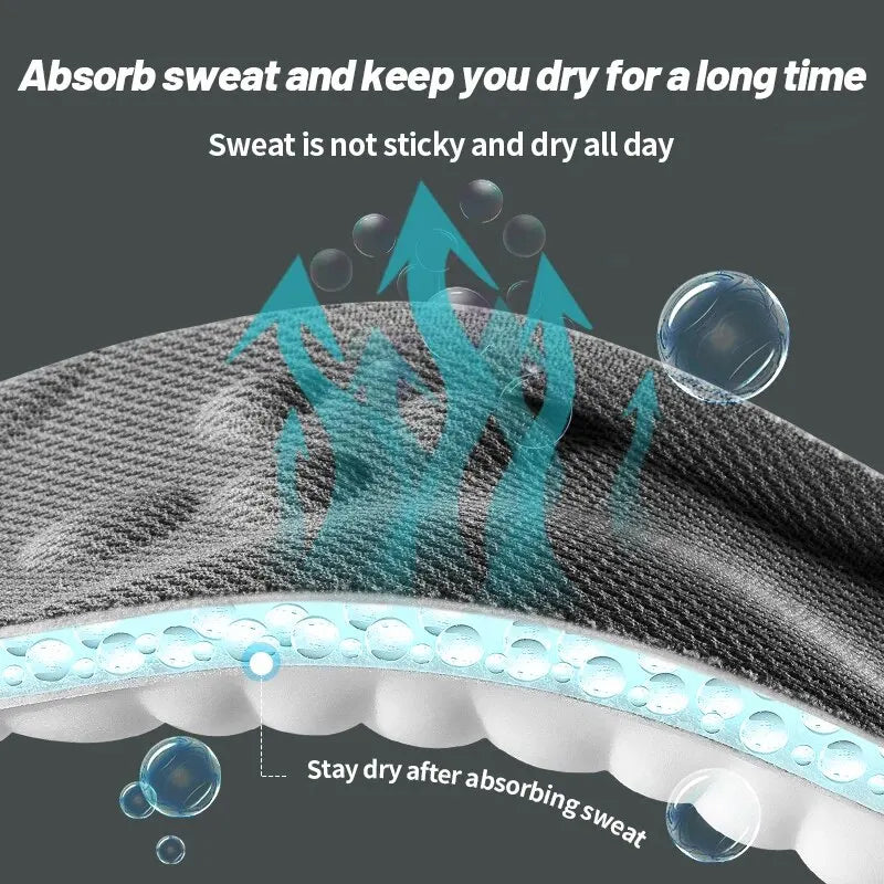 4D Cloud Sports Insoles - Arch Support & Breathable Comfort