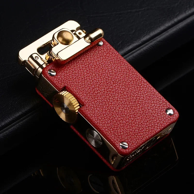 CHIEF New Metal Rocker Kerosene Lighter Creative Rocker Ignition Fashion Leather Lighter High-end Men's Gift