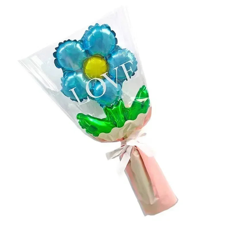 Large Wide Neck Transparent Bobo Balloon Flower Bouquet Doll Snack