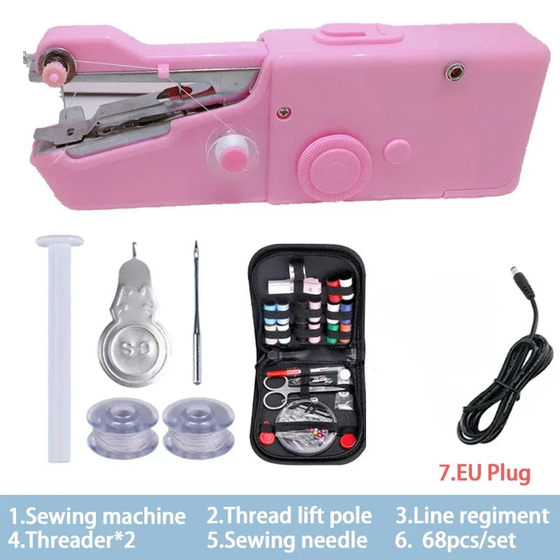 Portable Sewing Machine Manual Domestic Sewing Machine Presser Foot Handheld Rope-free Electric Quick Build DIY Apparel Supplies