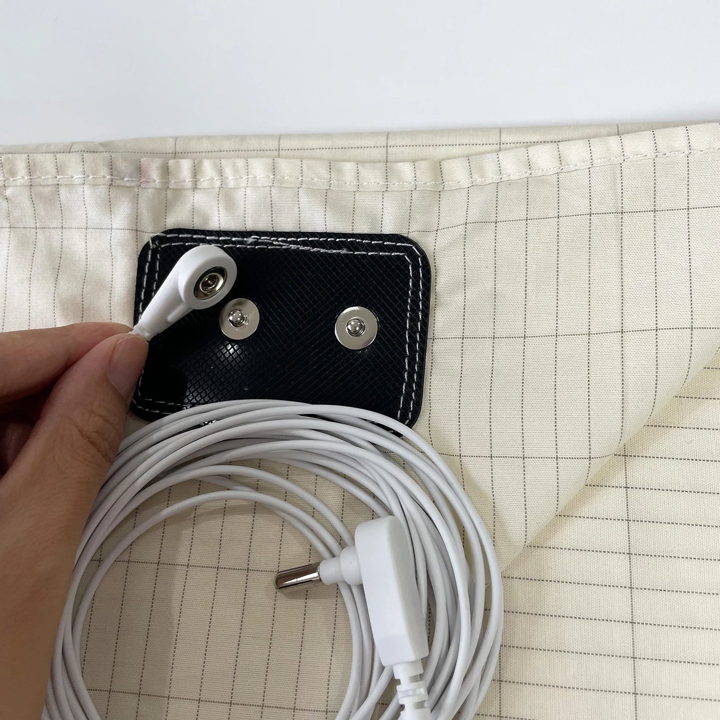 Earthing Bed Sheet with Conductive Silver Fiber Grounded Antistatic