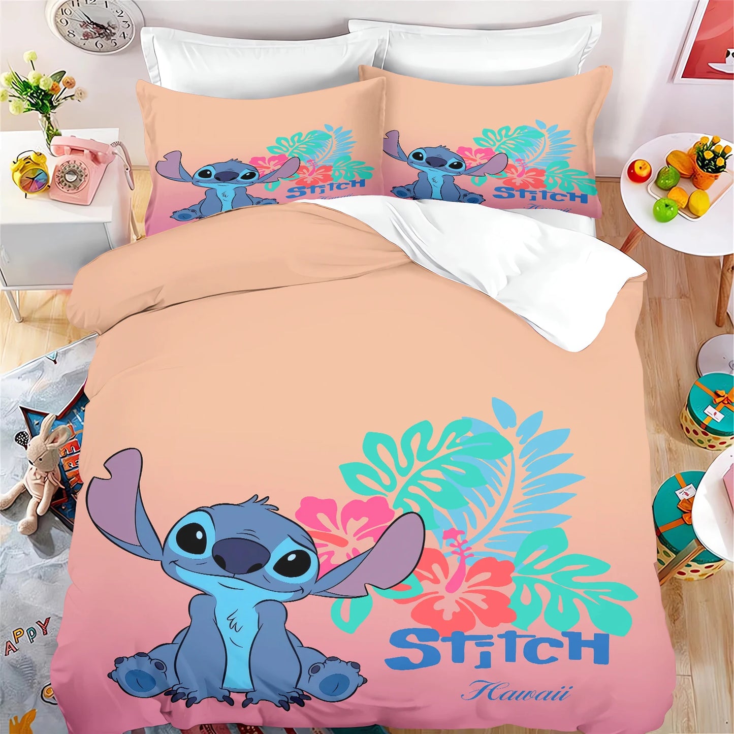 MINISO Cartoon Duvet Cover Set - 3 Pcs, Printed, Home
