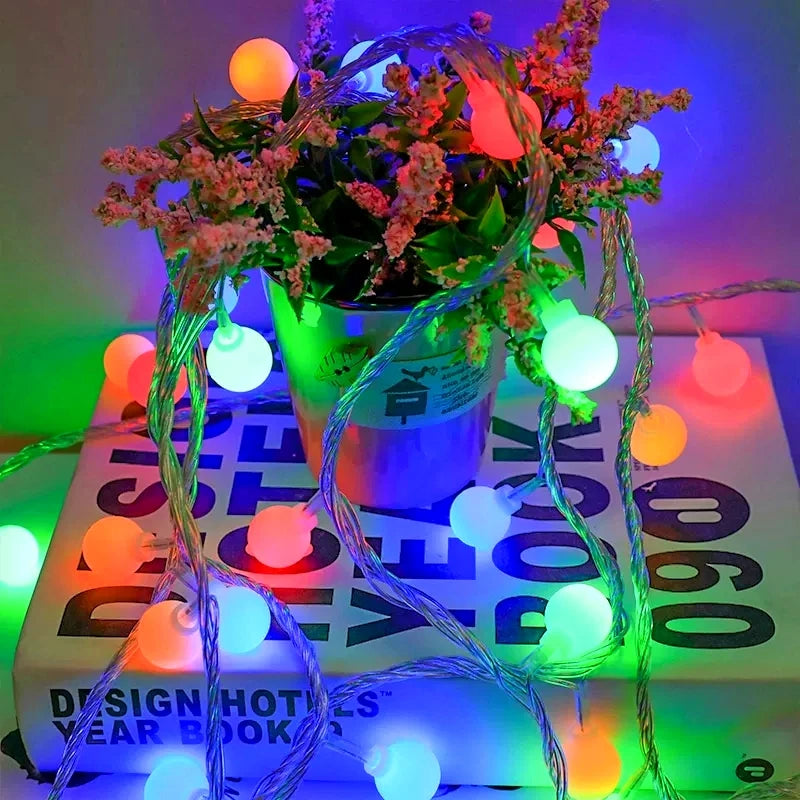 10M USB/Battery Power Ball LED String Lights Garland Lights Outdoor